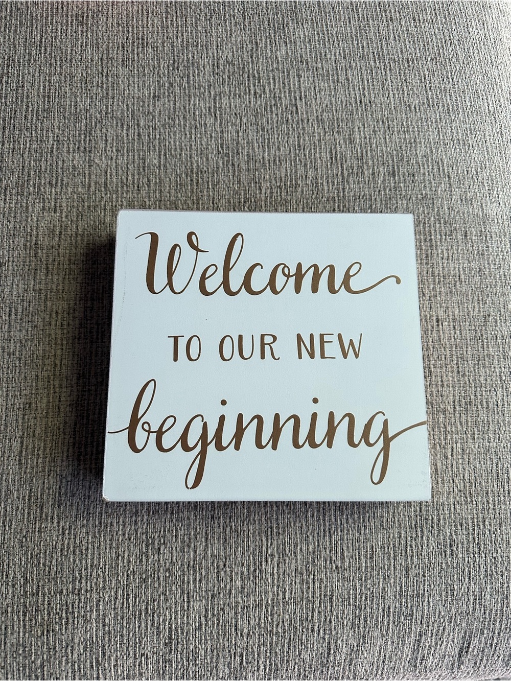 Welcome to Our New Beginning Sign
